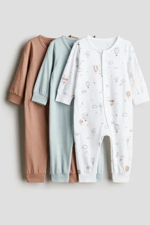 H&M 3-pack cotton sleepsuits