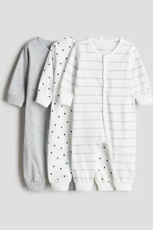 H&M 3-pack cotton sleepsuits