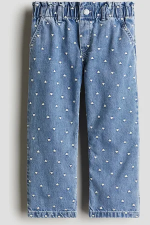 H&M Patterned Wide Leg Jeans