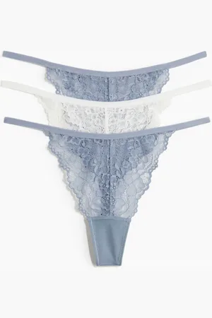 H&M 3-pack lace tanga thong briefs