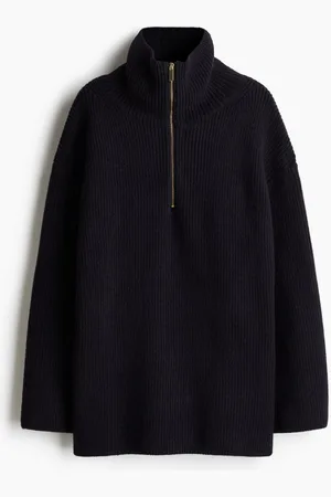 H&M Zip-top rib-knit jumper