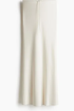 H&M Satin drawstring skirt