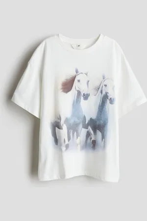 H&M Oversized print-motif T-shirt
