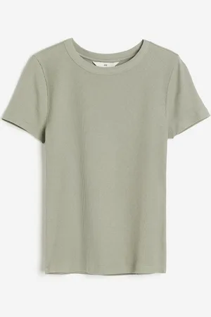 H&M Ribbed modal-blend T-shirt
