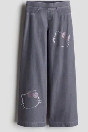 H&M Wide denim-look trousers