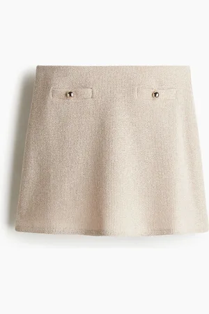 H&M Textured-knit mini skirt