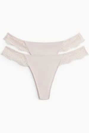 H&M 2-pack microfibre thong briefs