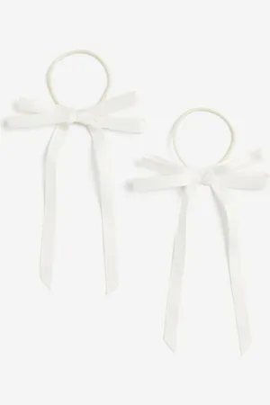 H&M 2-pack bow-detail hair elastics
