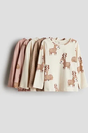 H&M 5-pack long-sleeved cotton tops