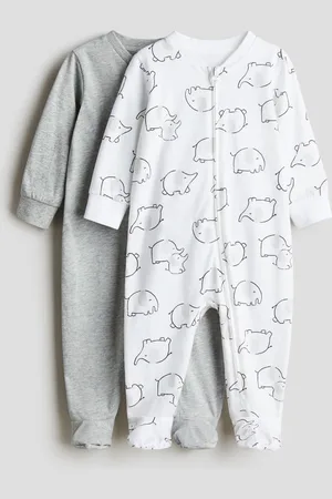 H&M 2-pack zip-up sleepsuits