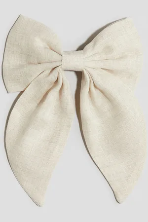 H&M Linen bow hair clip