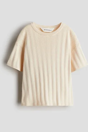 H&M Rib-knit cotton T-shirt