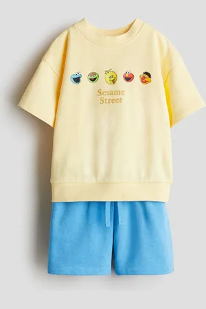 H&M 2-piece printed sweatshirt set