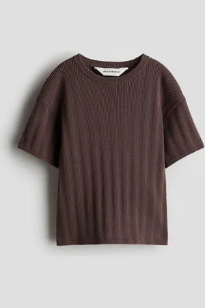 H&M Rib-knit cotton T-shirt