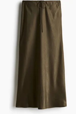 H&M Satin drawstring skirt