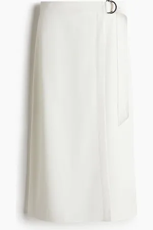H&M Linen-blend wrap skirt