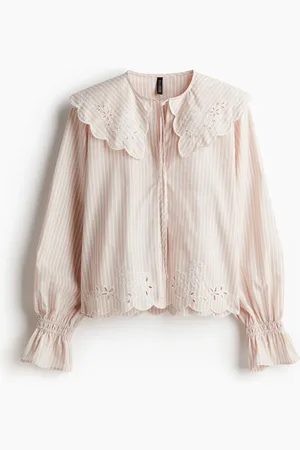H&M Embroidered Peter Pan-collared blouse