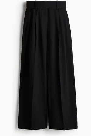 H&M Wide linen-blend trousers