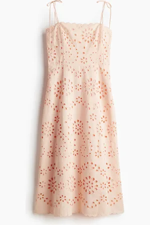H&M Tie-strap broderie anglaise dress