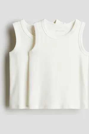 H&M 2-pack pima cotton vest tops