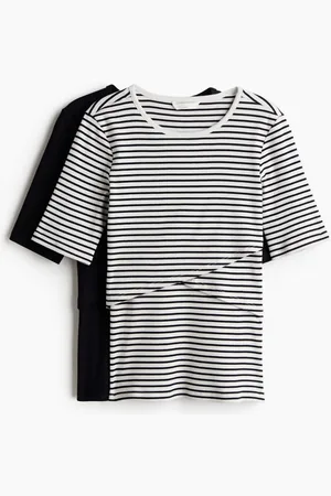 H&M MAMA 2-pack Before & After nursing tops