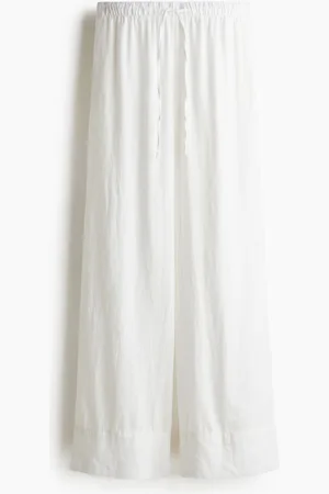 H&M Wide linen-blend trousers
