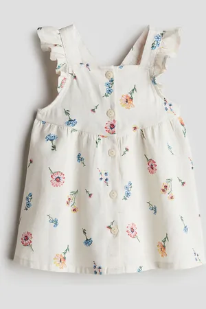 H&M Flounce-trimmed cotton dress
