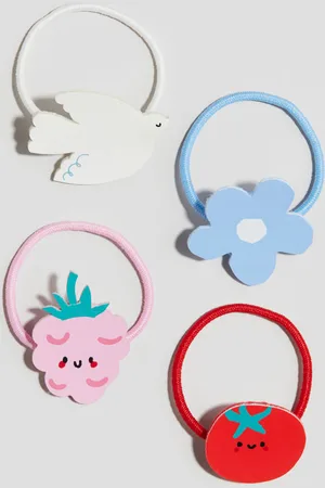 H&M 4-pack bow-detail hair elastics