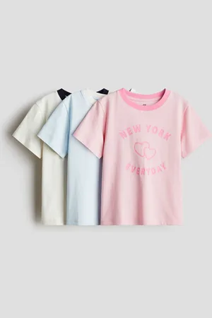 H&M 3-pack printed jersey tops