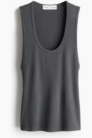 H&M Ribbed viscose vest top