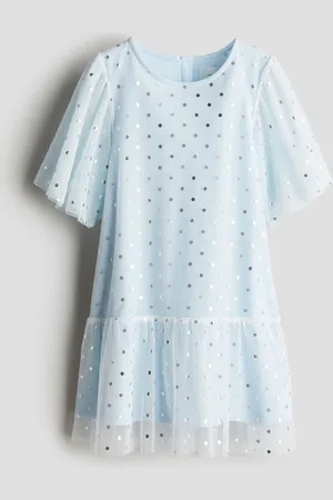 H&M Foil-print tulle dress