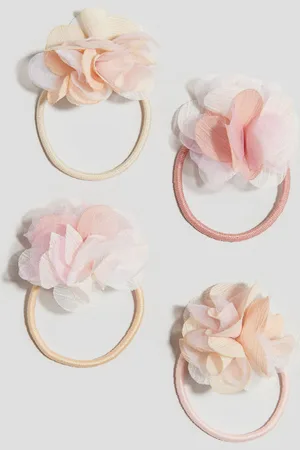 H&M 4-pack bow-detail hair elastics