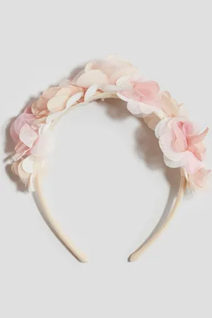 H&M Satin Alice band with flowers