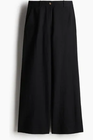 H&M Wide linen-blend trousers