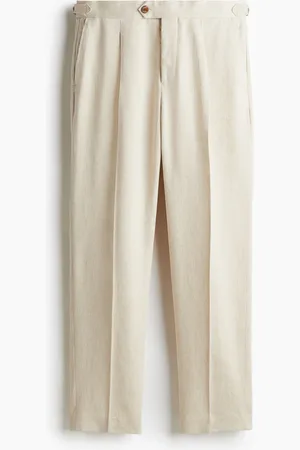 H&M Regular Fit Linen-blend suit trousers