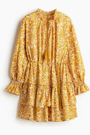 H&M Flounced tie-belt dress