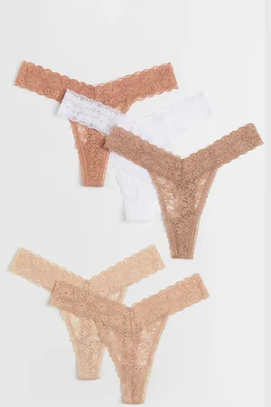 H&M 5-pack lace thong briefs