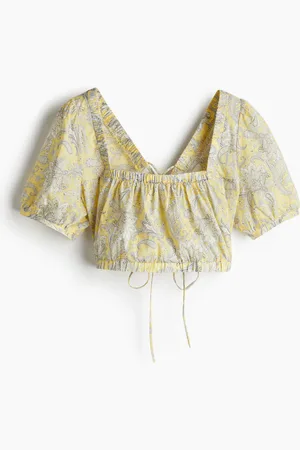 H&M Lacing-detail cotton blouse