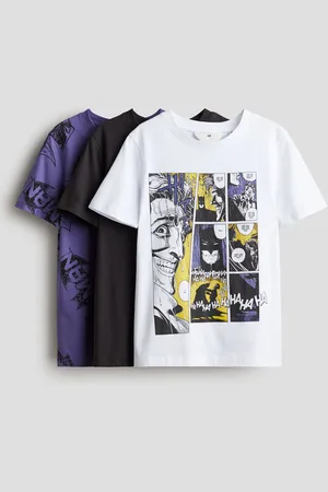 H&M 3-pack printed cotton T-shirts