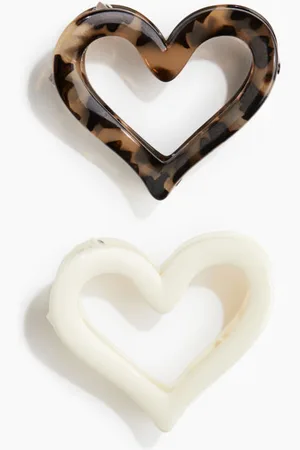 H&M 2-pack heart-shaped hair claws