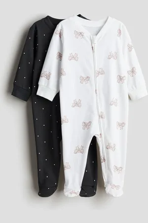 H&M 2-pack zip-up sleepsuits