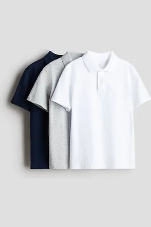 H&M 3-pack cotton polo shirts