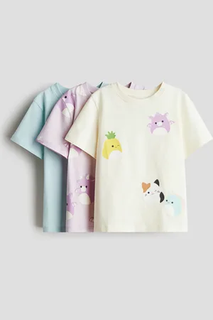 H&M 3-pack printed jersey tops