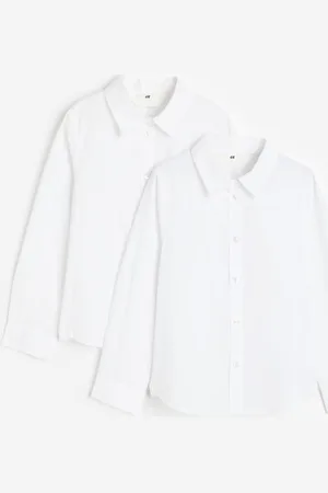 H&M 2-pack poplin school shirts