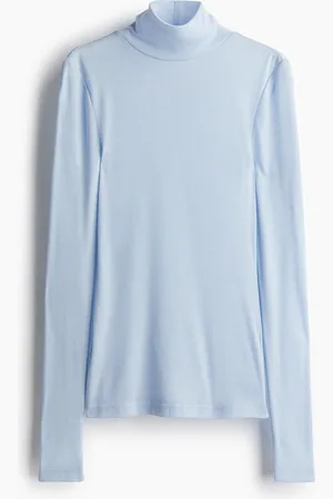 H&M Ribbed polo-neck top