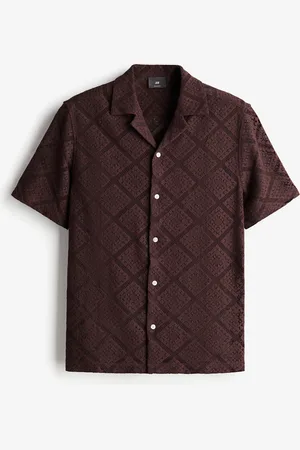 H&M Regular Fit Crochet-look resort shirt