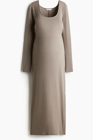 H&M MAMA Ribbed scoop-neck dress
