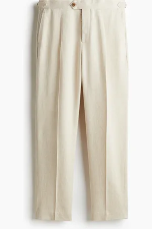 H&M Regular Fit Linen-blend suit trousers