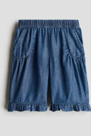 H&M Wide frill-trimmed jeans