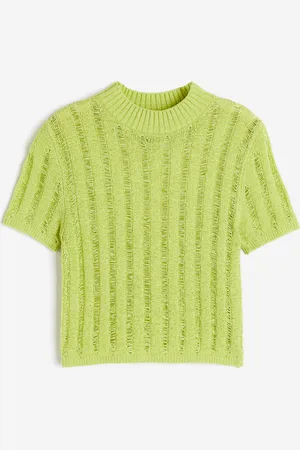 H&M Ladder-stitch-look knitted top